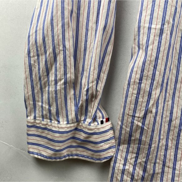Tommy Hilfiger Men's Shirt XL Striped Long Sleeve Button-Up Classic Fit Preppy - Picture 8 of 8